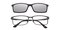Lambert Gunmetal(Silver Mirror-coating) Rectangle Metal Eyeglasses