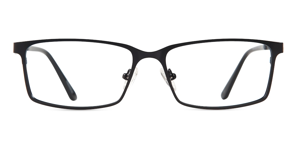 Lambert Black Rectangle Metal Eyeglasses