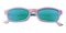 Georgette Clip-on Pink(Green Mirror-coating) Oval TR90 Eyeglasses