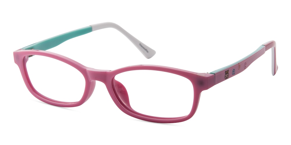 Georgette Clip-on Pink(Green Mirror-coating) Oval TR90 Eyeglasses