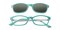 Georgette Clip-on Green Oval TR90 Eyeglasses