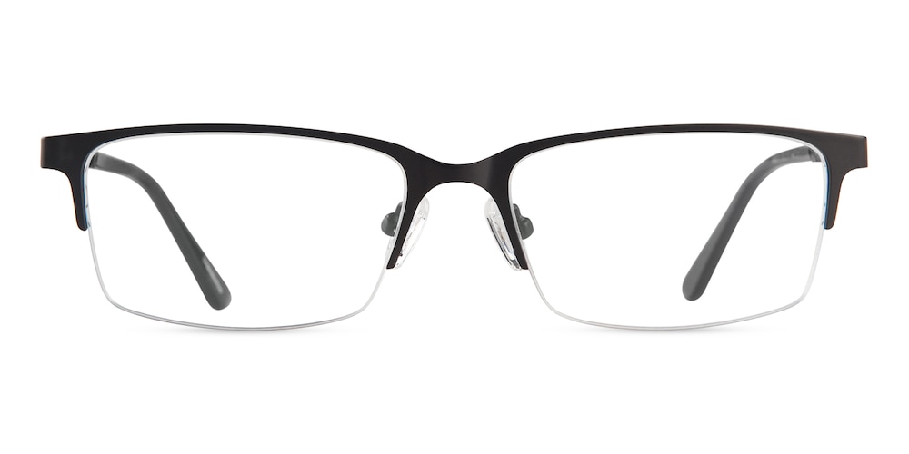 Matthew Black Rectangle Metal Eyeglasses