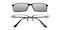 Matthew Gunmetal(Silver Mirror-coating) Rectangle Metal Eyeglasses