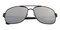 Bishop Black (Mirrored Lens-Silver) Aviator Metal Sunglasses