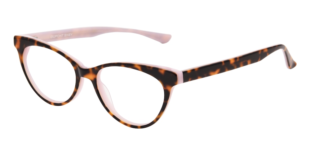 Sandra Tortoise/Pink Cat Eye Acetate Eyeglasses