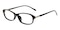 Pearl Black Oval TR90 Eyeglasses