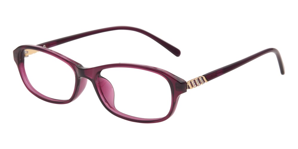 Pearl Purple Oval TR90 Eyeglasses