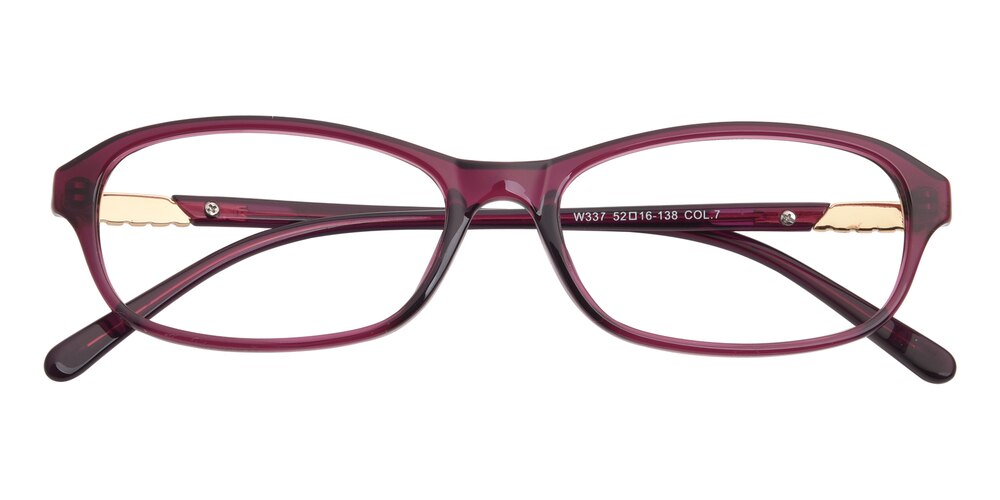 Pearl Purple Oval TR90 Eyeglasses