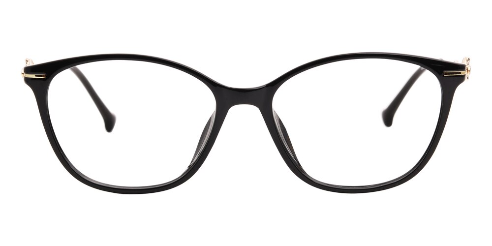 Nina Black Oval TR90 Eyeglasses