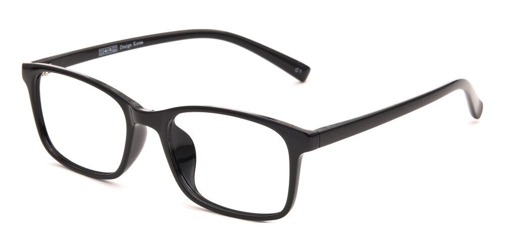Plymouth Black Rectangle TR90 Eyeglasses