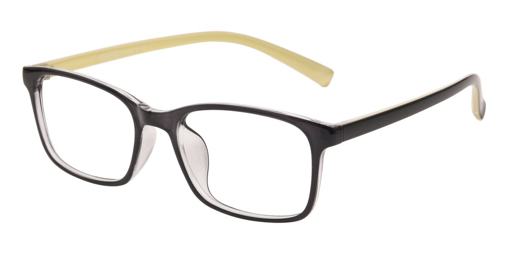 Plymouth Black/Yellow Rectangle TR90 Eyeglasses