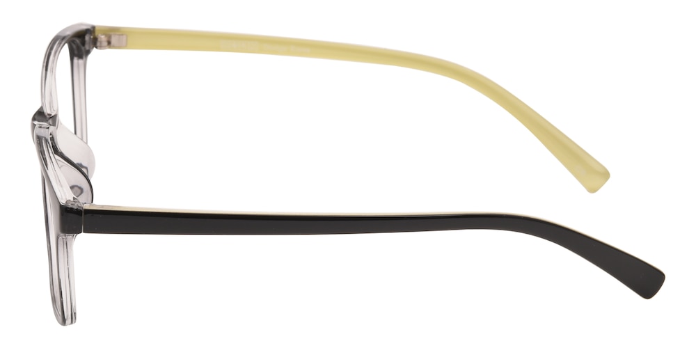 Plymouth Black/Yellow Rectangle TR90 Eyeglasses