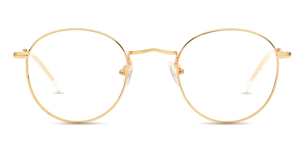 Sophia Golden Round Metal Eyeglasses