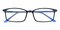 Jack Black/Blue Rectangle Acetate Eyeglasses
