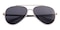Aaron Silver Aviator Metal Sunglasses