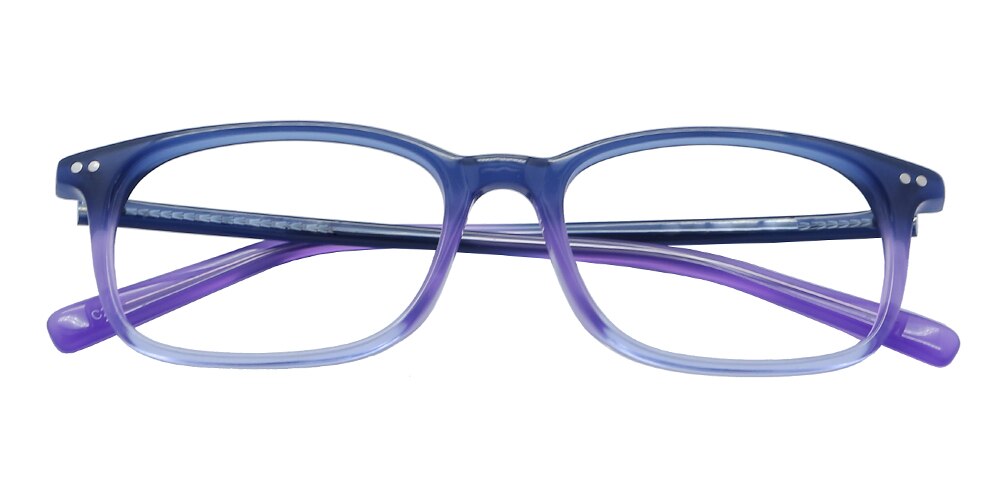 Eville Purple Classic Wayframe Acetate Eyeglasses