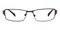 Kim Brown Rectangle Metal Eyeglasses