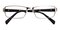 Kim Gunmetal Rectangle Metal Eyeglasses