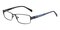 Kim Blue Rectangle Metal Eyeglasses