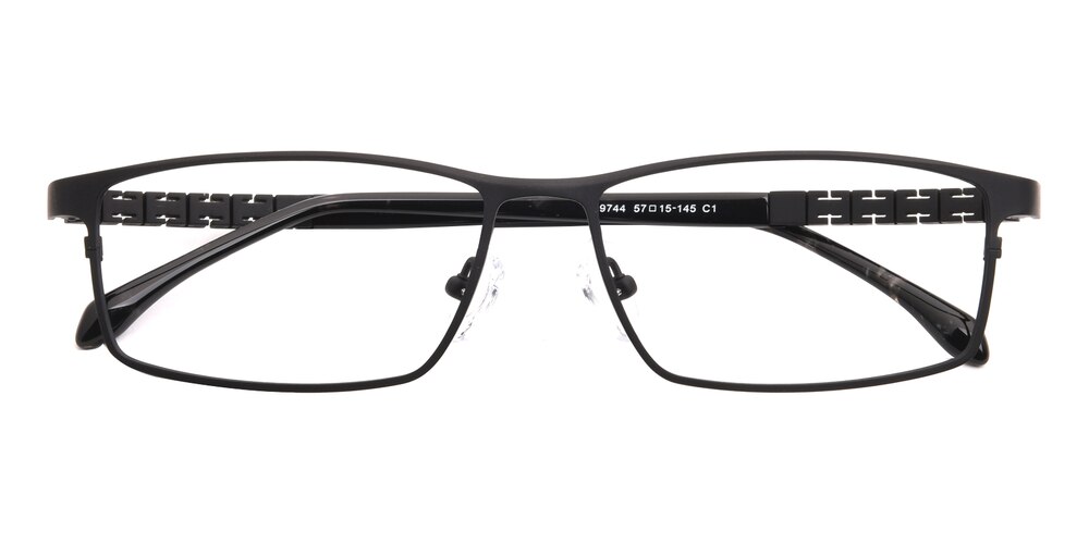 Jason Black Rectangle Titanium Eyeglasses