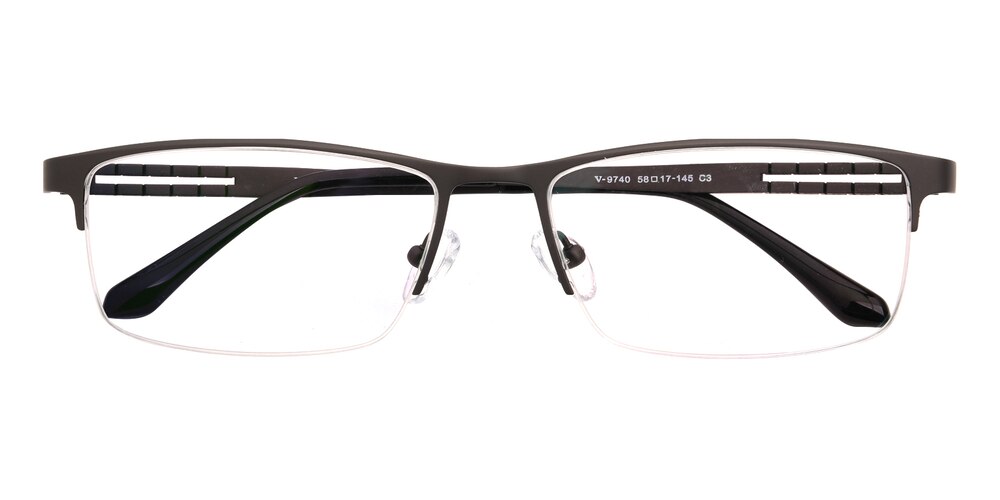 Antony Gunmetal Rectangle Titanium Eyeglasses
