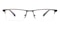 Mike Antony Black Rectangle Titanium Eyeglasses