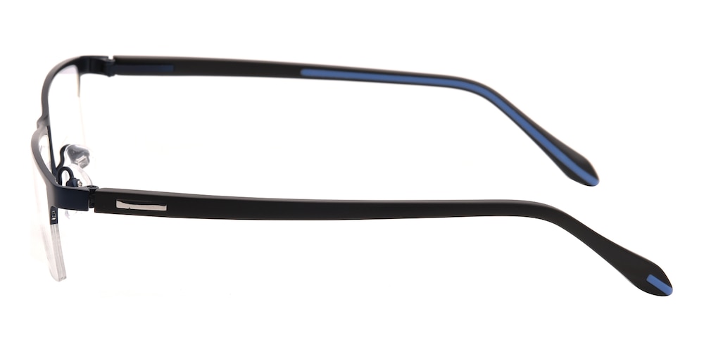 Mike Antony Blue Rectangle Titanium Eyeglasses