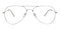 Cary Silver Aviator Metal Eyeglasses