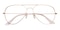 Cary Golden Aviator Metal Eyeglasses