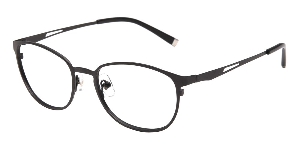 Mobile Black Classic Wayframe Metal Eyeglasses