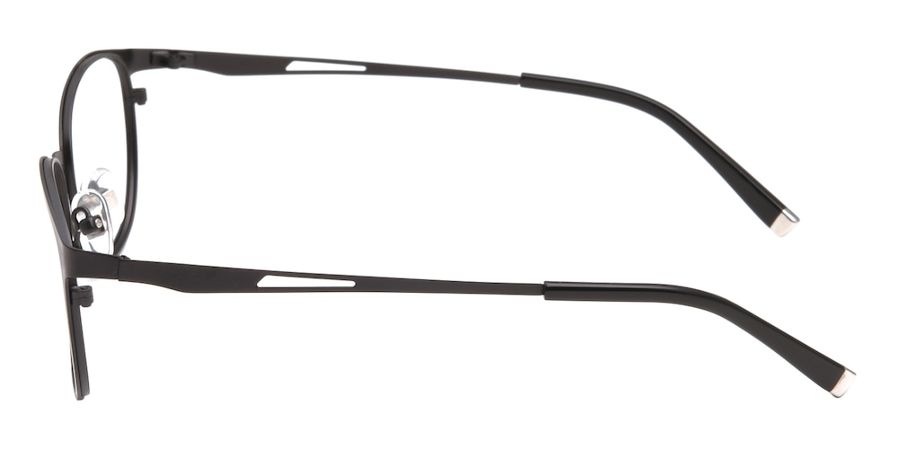 Mobile Black Classic Wayframe Metal Eyeglasses