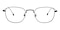 Anniston Black Oval Metal Eyeglasses