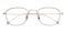 Anniston Brown/Golden Oval Metal Eyeglasses