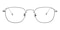 Anniston Black/Silver Oval Metal Eyeglasses