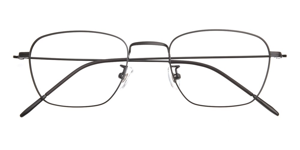 Tempe Black Rectangle Metal Eyeglasses