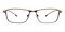 Alva Bronze Rectangle Metal Eyeglasses