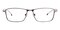 Alva Gunmetal Rectangle Metal Eyeglasses