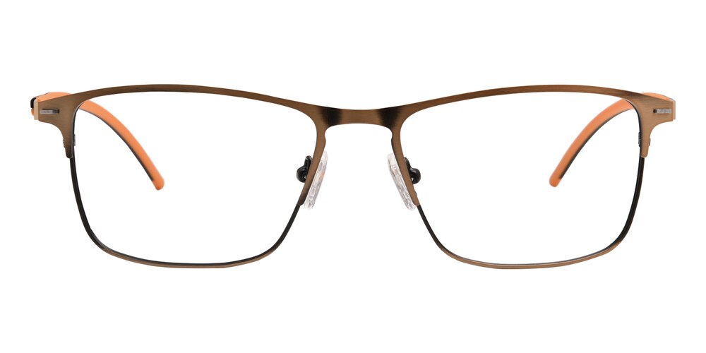 Beck Bronze Classic Wayframe Metal Eyeglasses