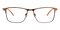 Beck Bronze Classic Wayframe Metal Eyeglasses