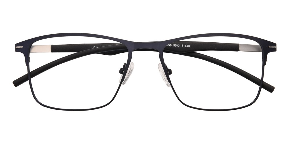 Beck Blue Classic Wayframe Metal Eyeglasses