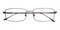 Chad Black Rectangle Titanium Eyeglasses