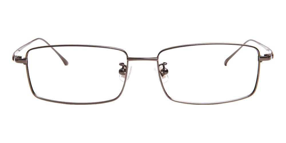 Chad Gunmetal Rectangle Titanium Eyeglasses