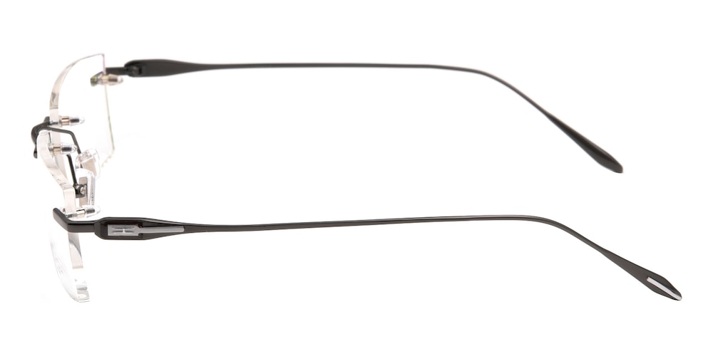 Dominic Gunmetal Rectangle Titanium Eyeglasses