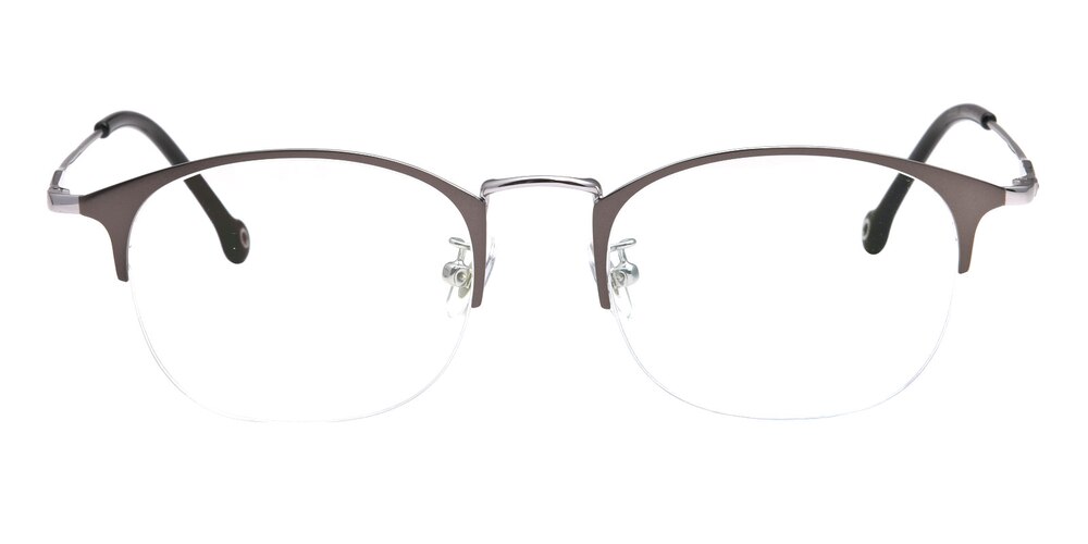 Ada Gunmetal/Silver Classic Wayframe Metal Eyeglasses