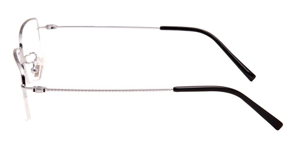 Colin Silver Rectangle Titanium Eyeglasses