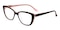Nicole Black/Pink Cat Eye Acetate Eyeglasses