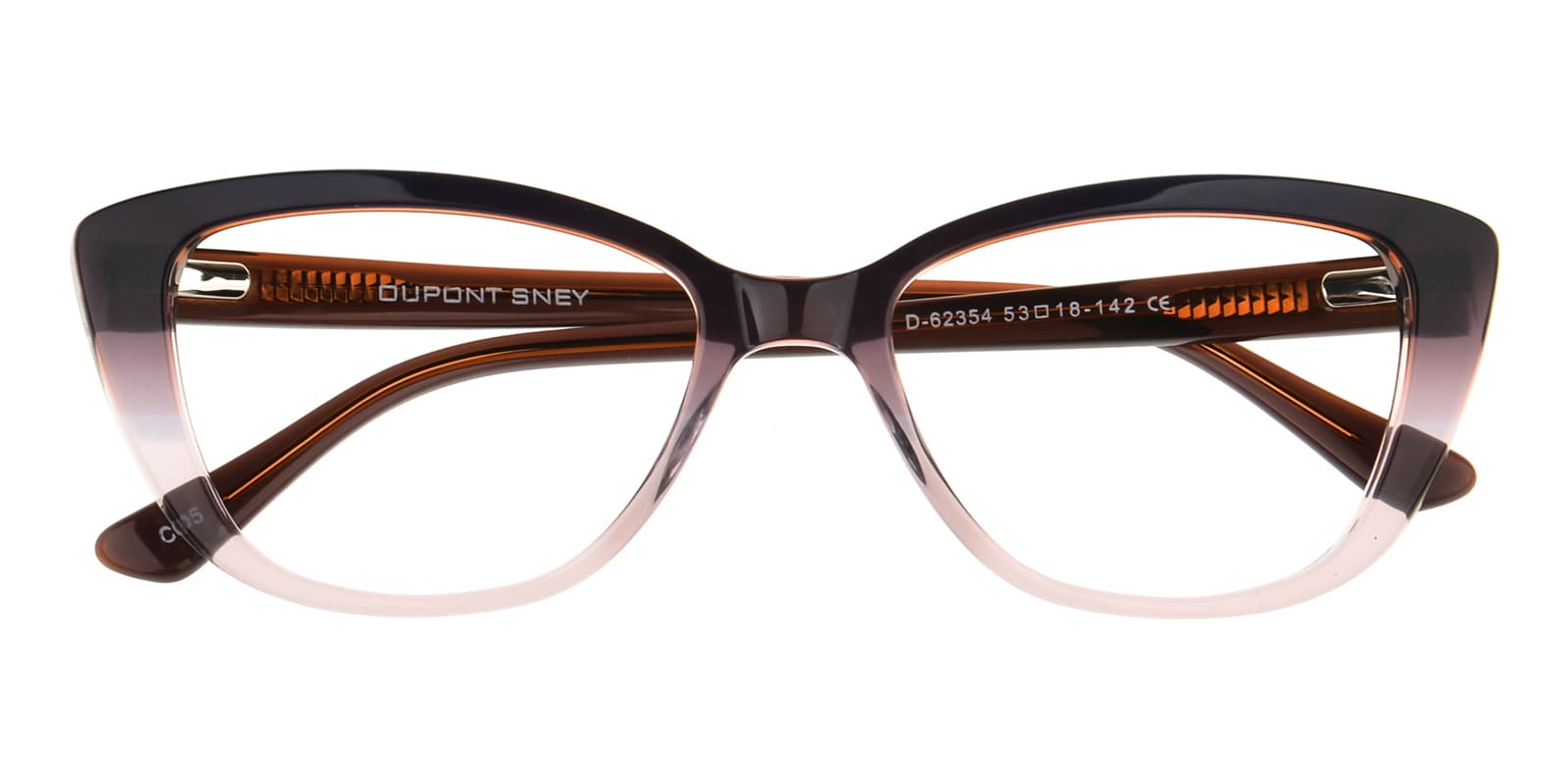 Cat Eye Eyeglasses, Full Frame Purple Plastic - FZ1086