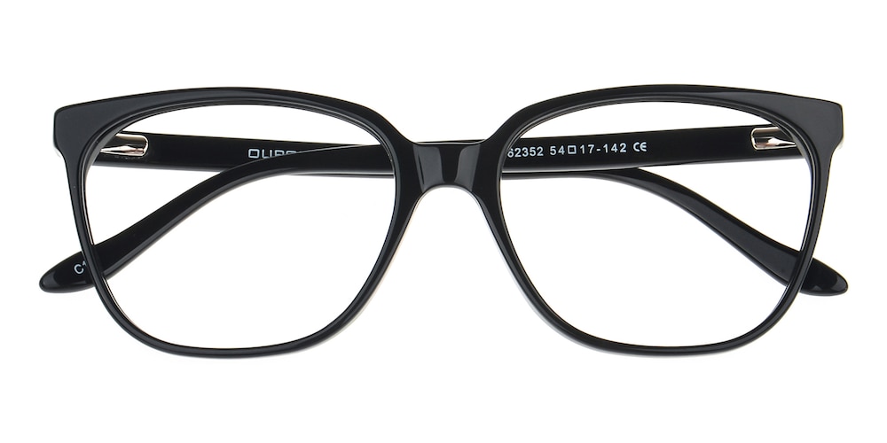 Buckeye Black Square Acetate Eyeglasses