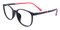 Jonesboro Black/Red Oval TR90 Eyeglasses