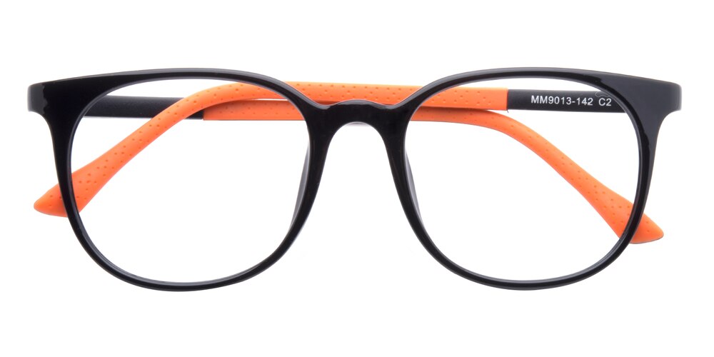 Fayetteville Black/Orange Square TR90 Eyeglasses
